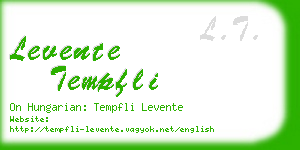 levente tempfli business card